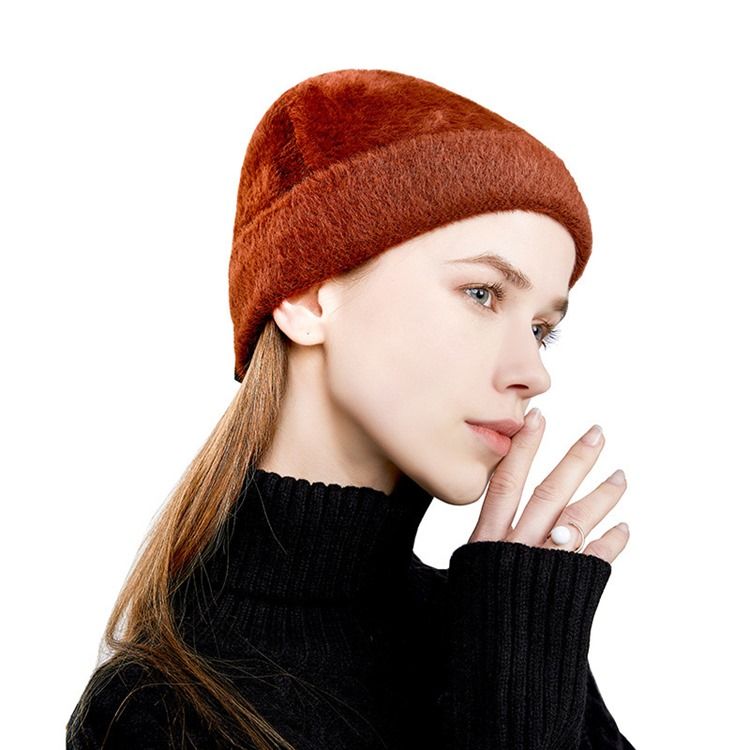 Stickad Mössa Cashmere Winter Vanliga hattar