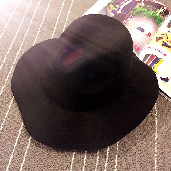 Ullblandningar Fedora Hatt Höst Vanliga Hattar