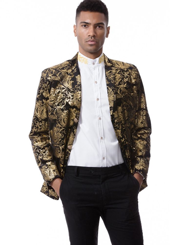 Blommönster Naggslagsslag Vogue Slim Blazer För Män