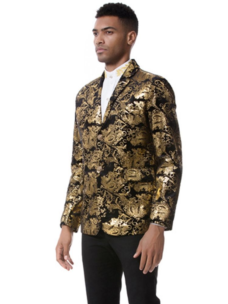 Blommönster Naggslagsslag Vogue Slim Blazer För Män