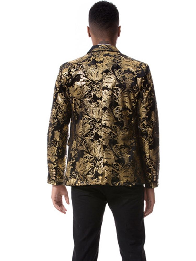 Blommönster Naggslagsslag Vogue Slim Blazer För Män