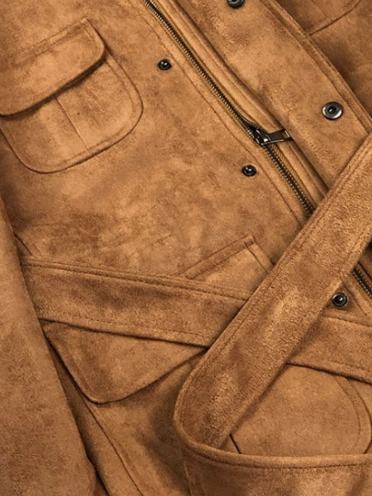 Button Lapel Vanlig Enkelknäppt Slimmad Jacka