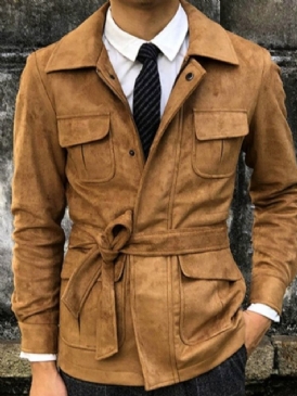 Button Lapel Vanlig Enkelknäppt Slimmad Jacka