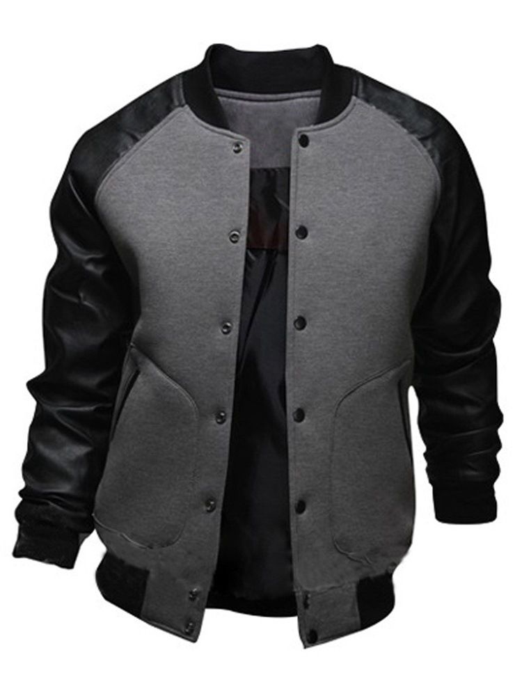 Color Block Patchwork Stativ Krage Fall England Jacka