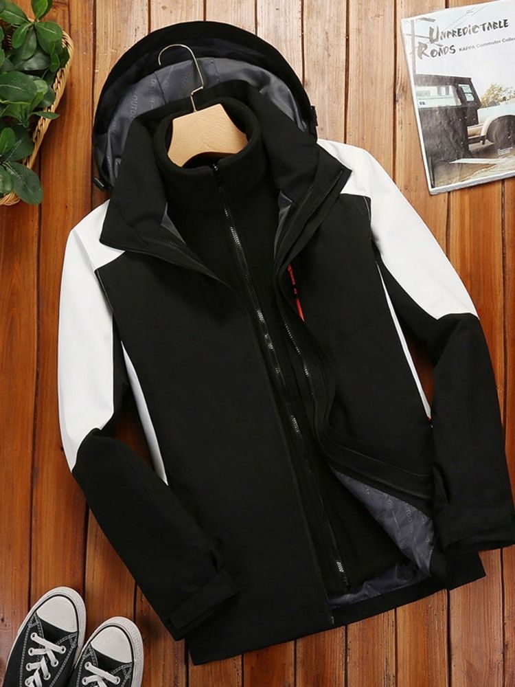 Cykel Patchwork Polyester Vattentät Tvådelad Kostym Unisex Toppar