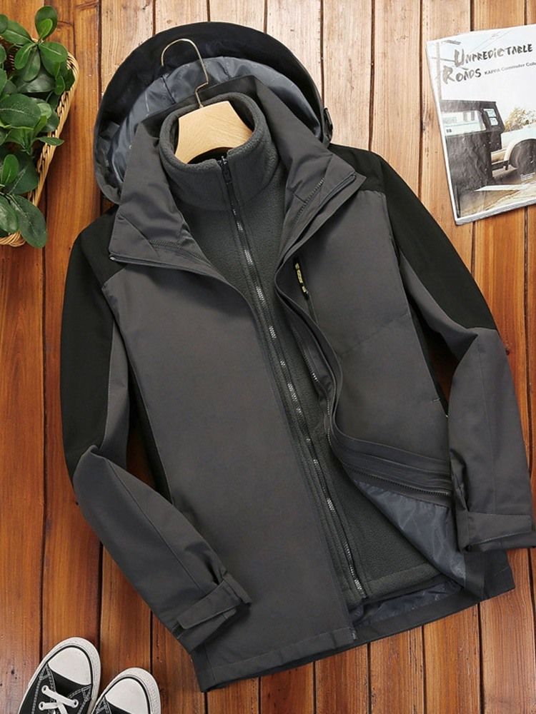 Cykel Patchwork Polyester Vattentät Tvådelad Kostym Unisex Toppar