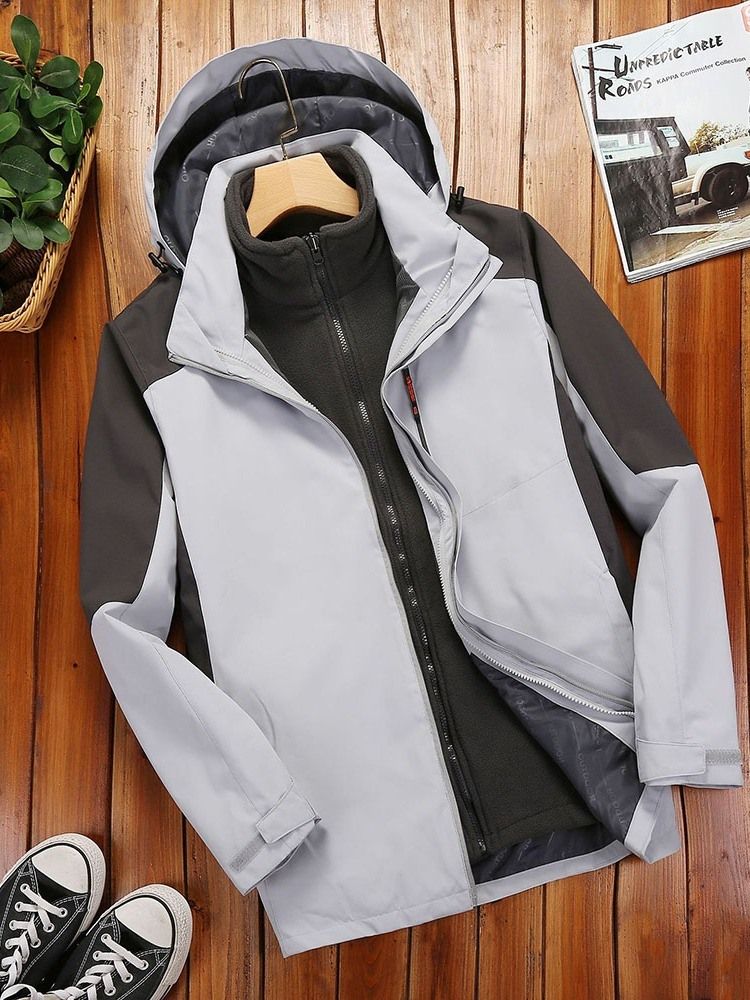 Cykel Patchwork Polyester Vattentät Tvådelad Kostym Unisex Toppar