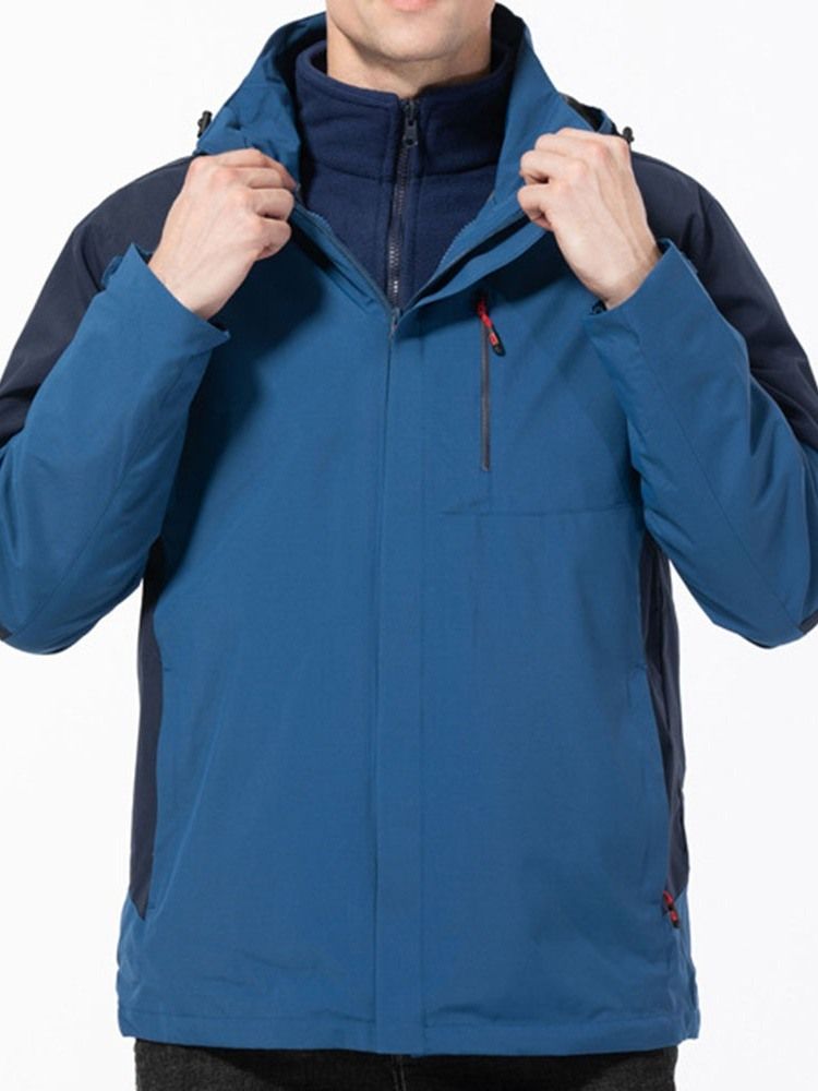 Cykel Patchwork Polyester Vattentät Tvådelad Kostym Unisex Toppar