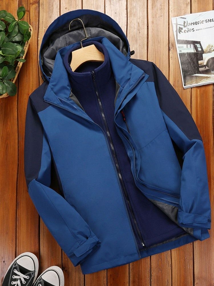 Cykel Patchwork Polyester Vattentät Tvådelad Kostym Unisex Toppar