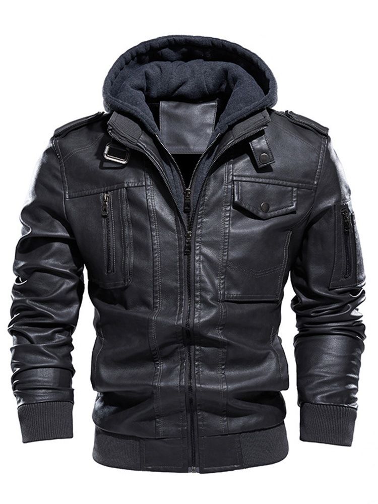 Double-Layer Standard Vinter Vintage Skinnjacka