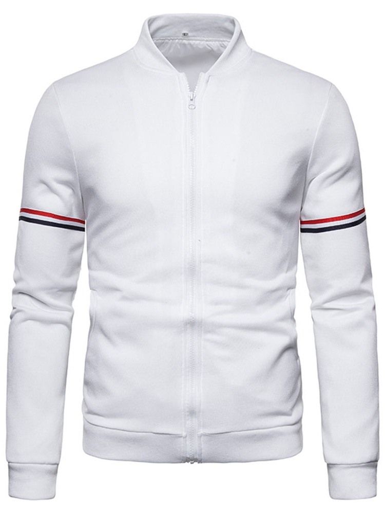 Dragkedja Stativ Krage Color Block Slim Zipper Herrjacka