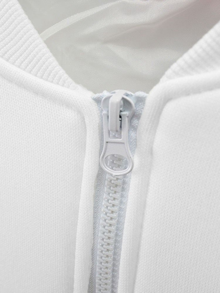 Dragkedja Stativ Krage Color Block Slim Zipper Herrjacka