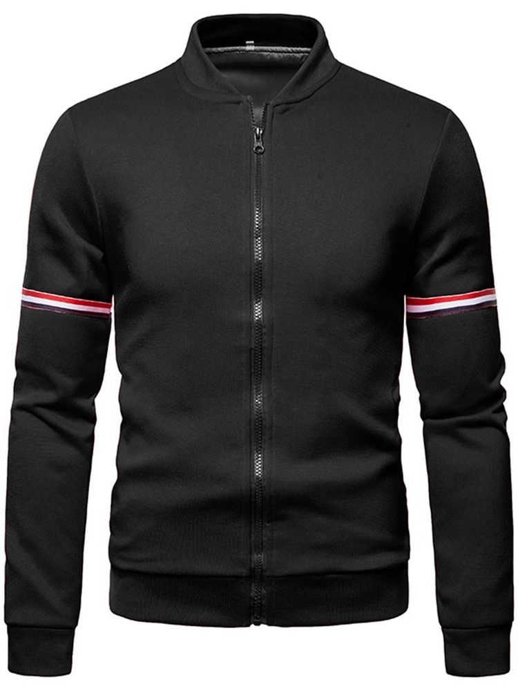 Dragkedja Stativ Krage Color Block Slim Zipper Herrjacka