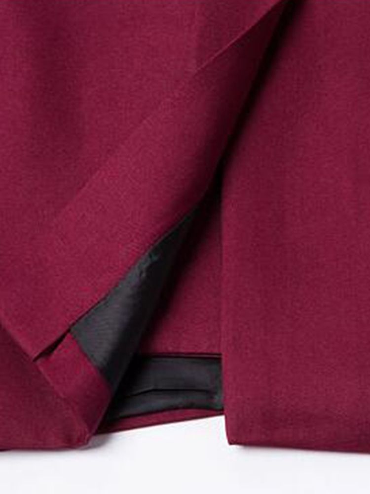 Enfärgad Dubbelknäppt Casual Blazer För Män
