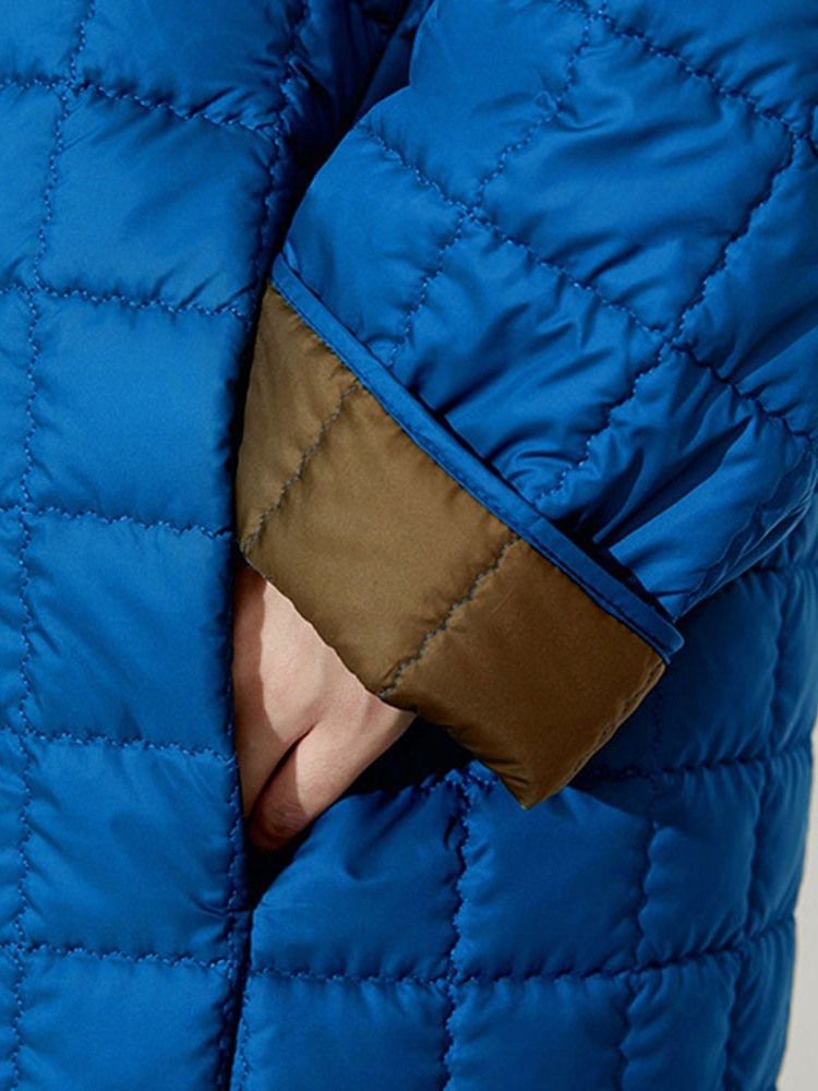 Enkelknäppt Tjock Lös Vinter Mellanlång Jacka