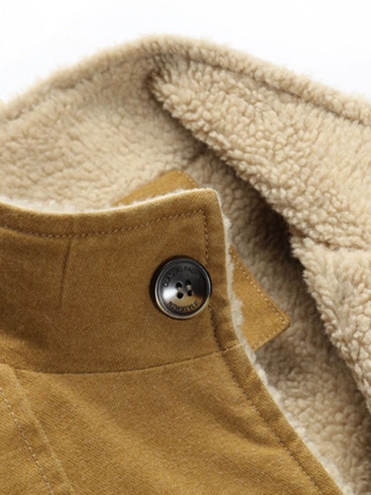 Enkelknäppt Vinterjacka I Fleece