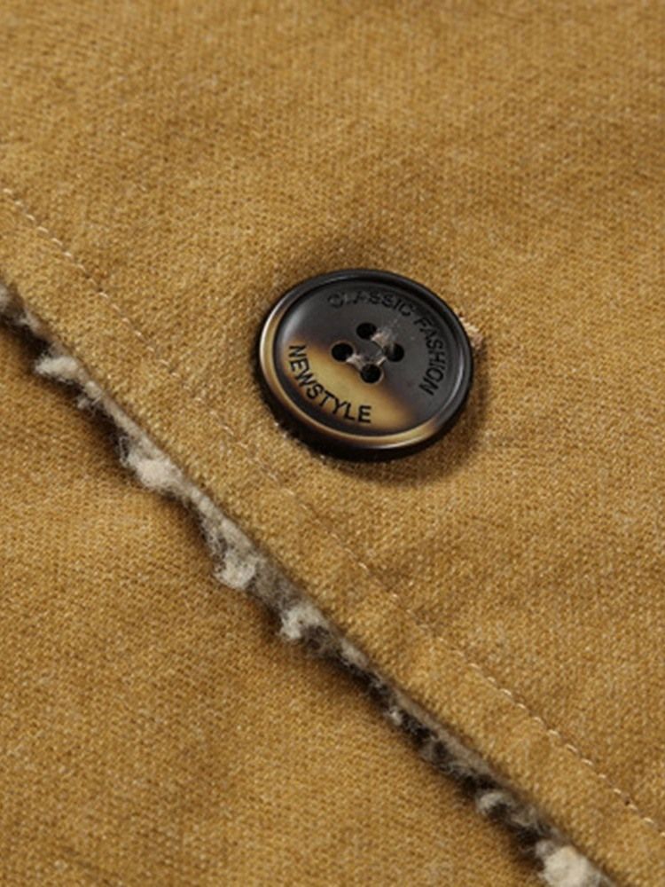 Enkelknäppt Vinterjacka I Fleece