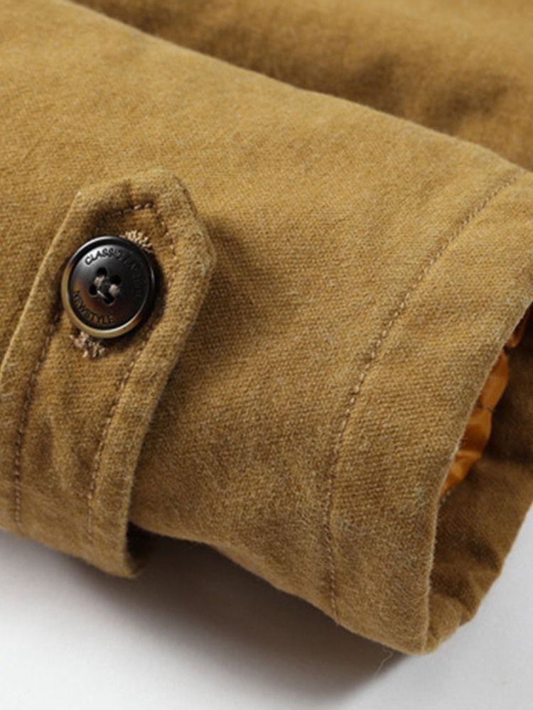 Enkelknäppt Vinterjacka I Fleece