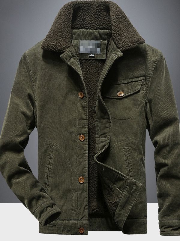 Fleece Plain Pocket Casual Vinterjacka