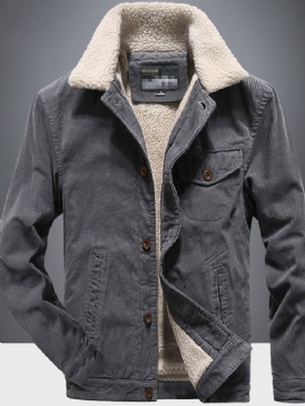 Fleece Plain Pocket Casual Vinterjacka