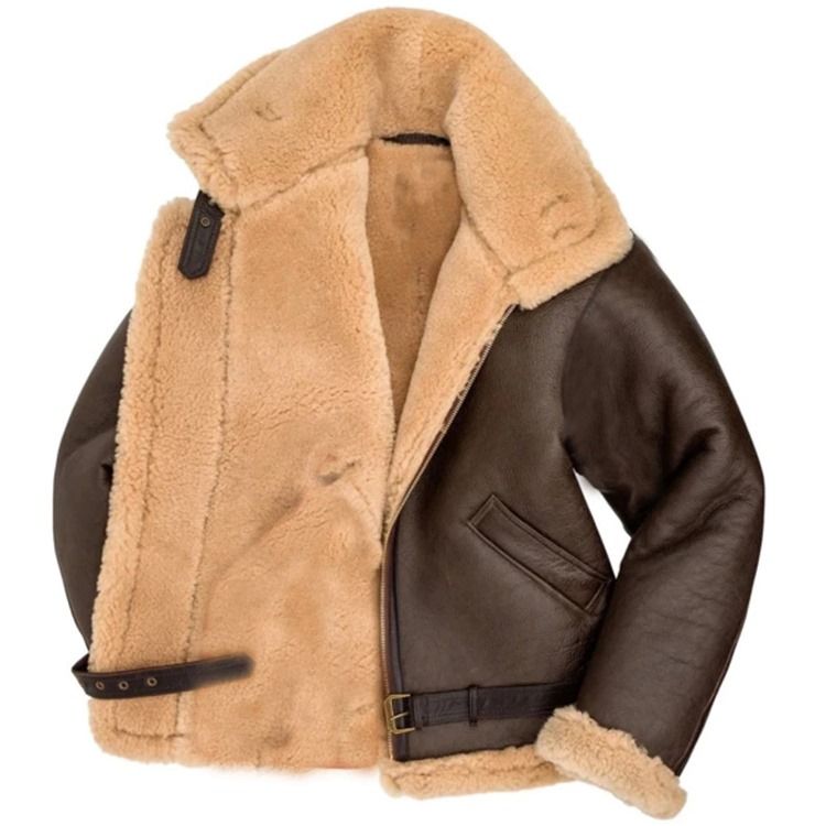 Fleece Vanlig Lapel Europeisk Vinterjacka