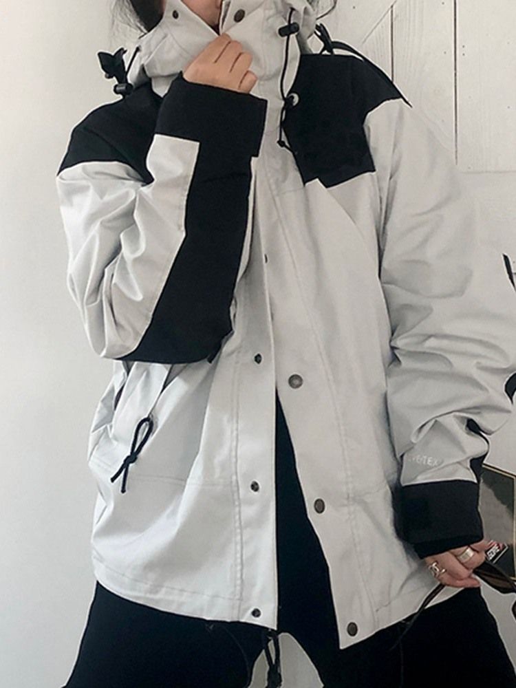 Klättring Patchwork Polyester Unisex Color Block Toppar