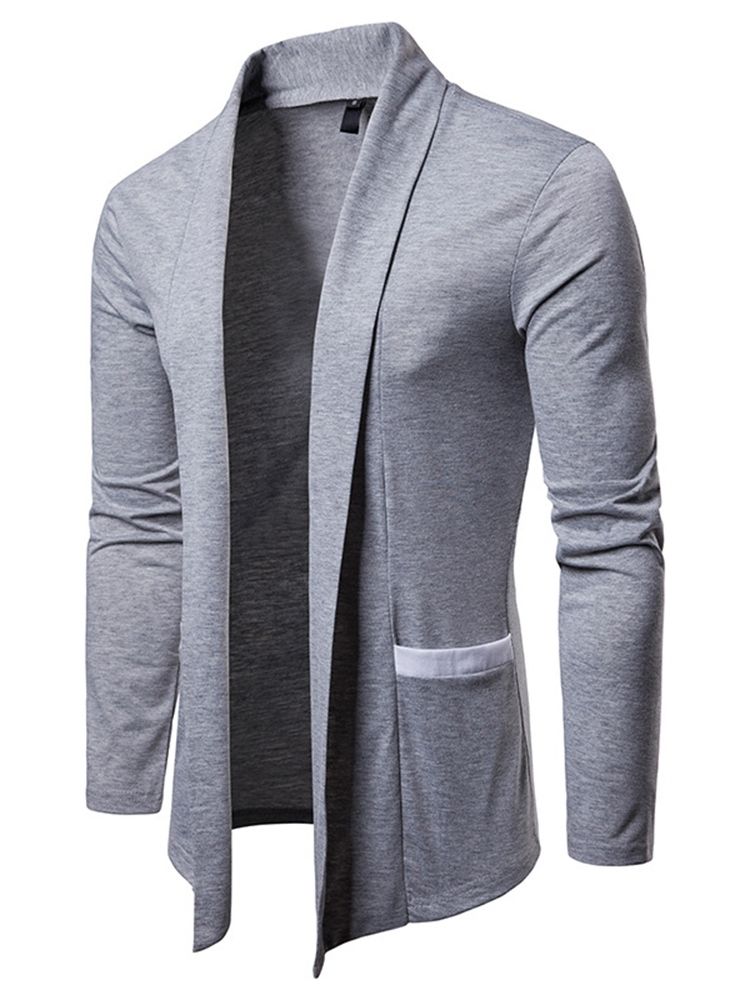 Lapel Color Block Patchwork Fall Casual Jacka