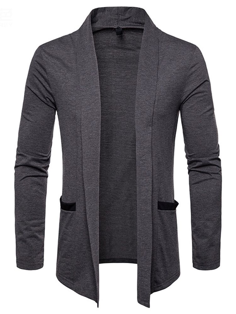 Lapel Color Block Patchwork Fall Casual Jacka