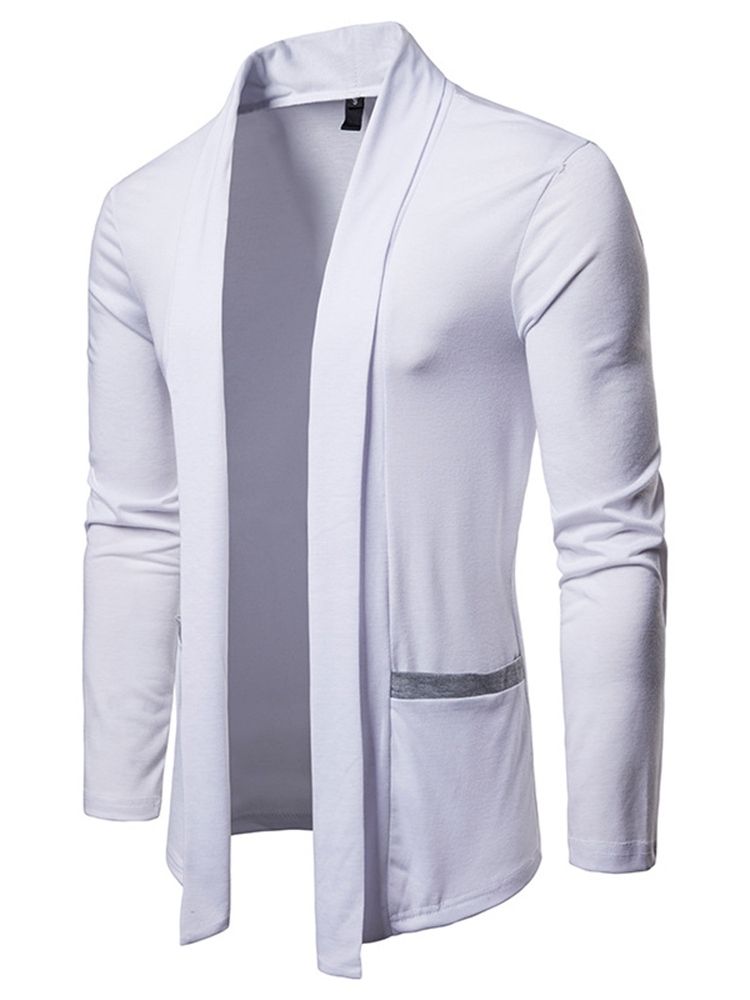 Lapel Color Block Patchwork Fall Casual Jacka