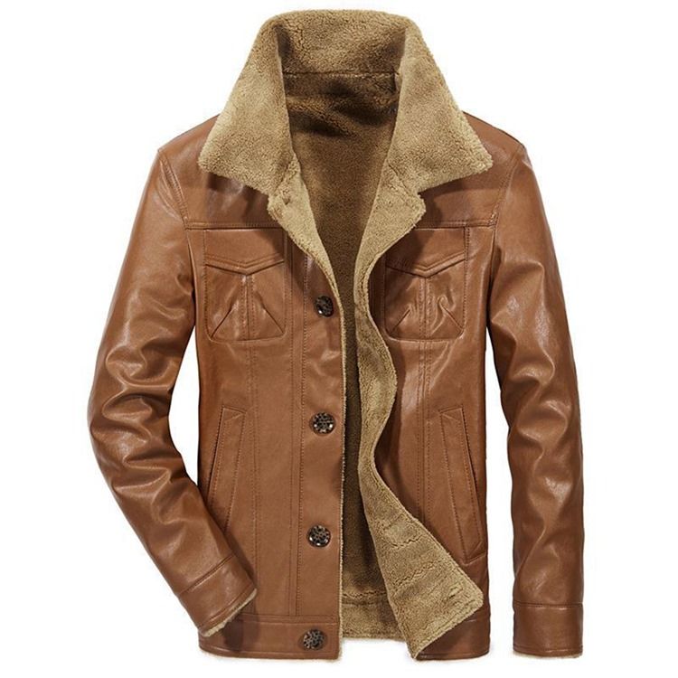 Lapel Standard Slim Vinterläderjacka