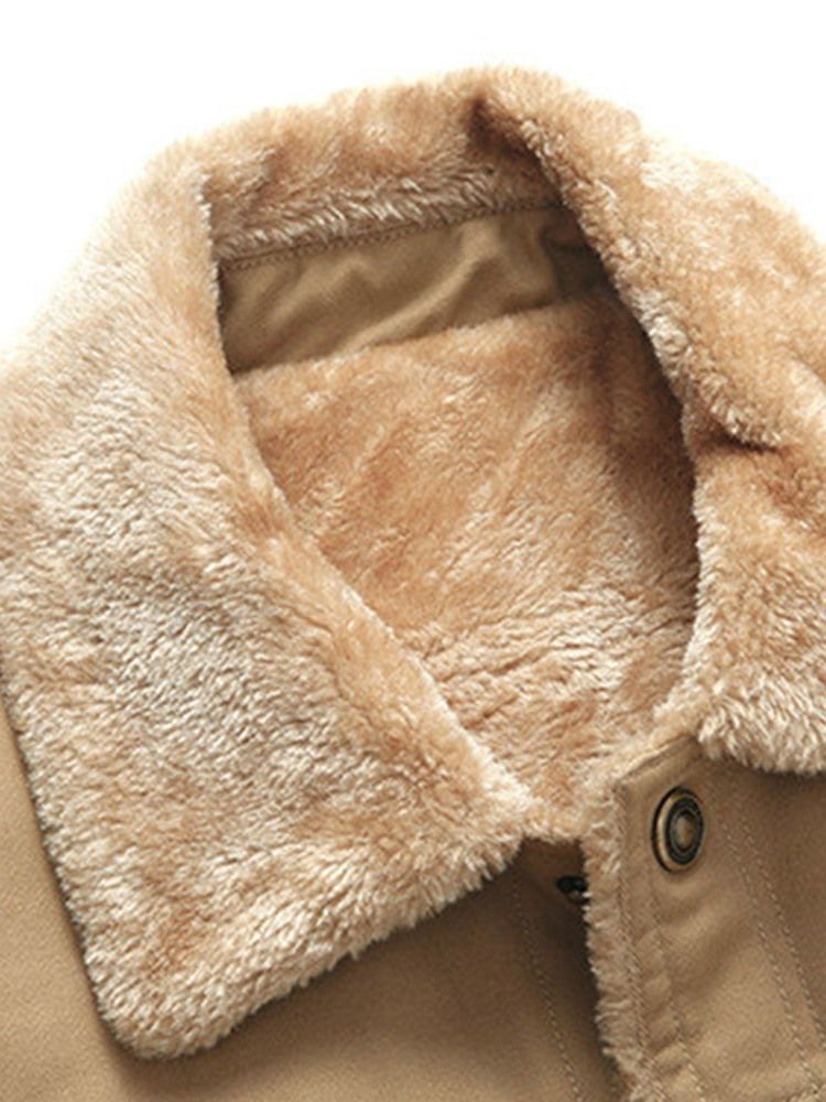 Letter Tjock Lapel Slim Enkelknäppt Jacka