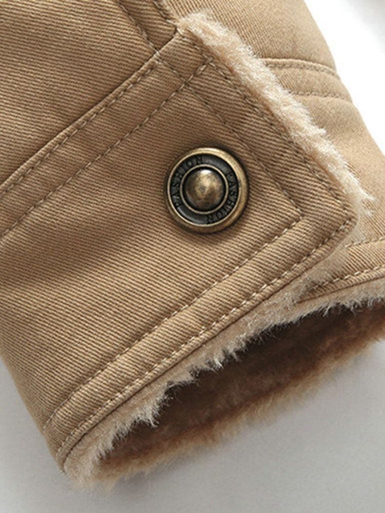 Letter Tjock Lapel Slim Enkelknäppt Jacka