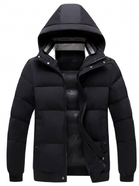 Patchwork Standard Color Block Casual Dragkedja Dunjacka
