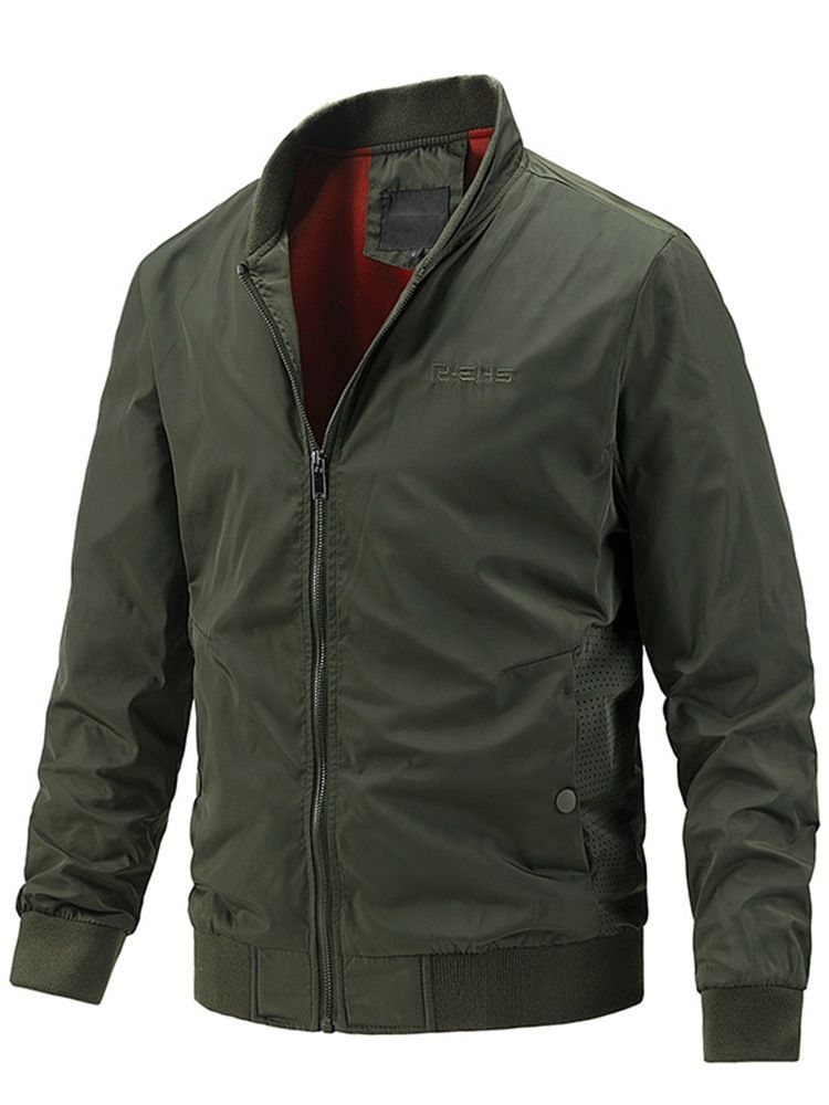 Patchwork Stativ Krage Vanlig Slim European Jacket