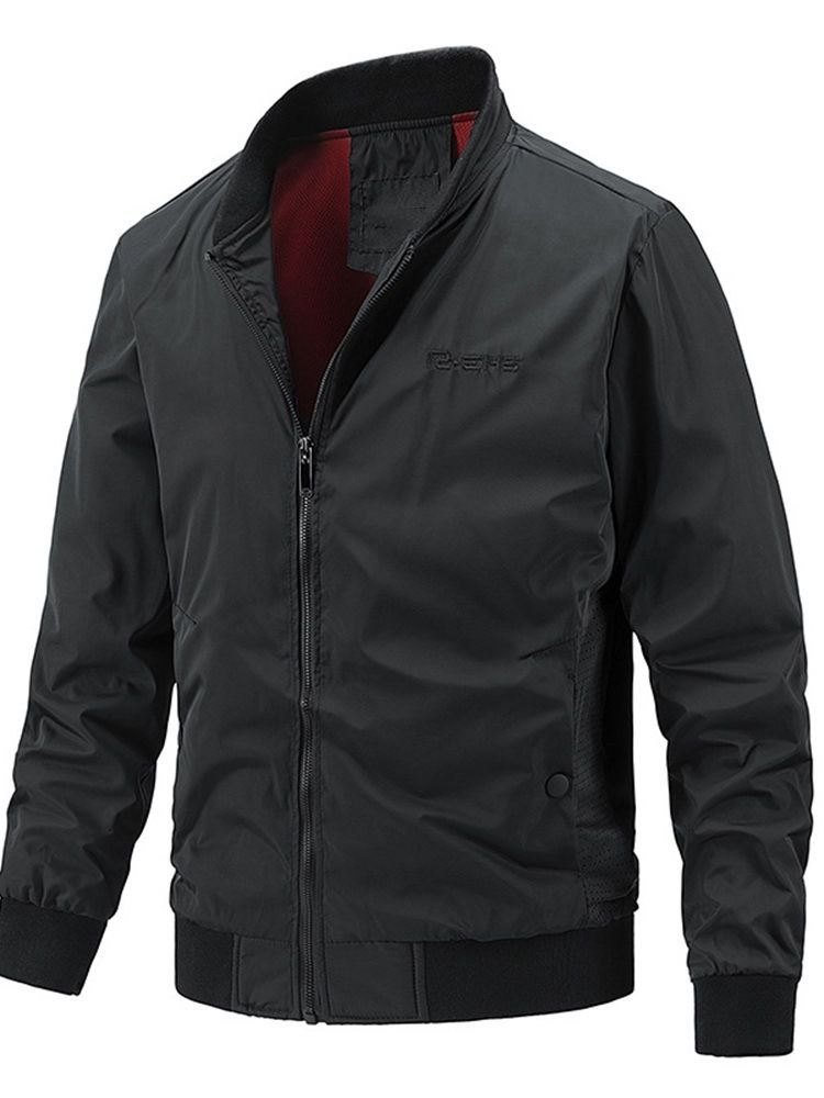 Patchwork Stativ Krage Vanlig Slim European Jacket
