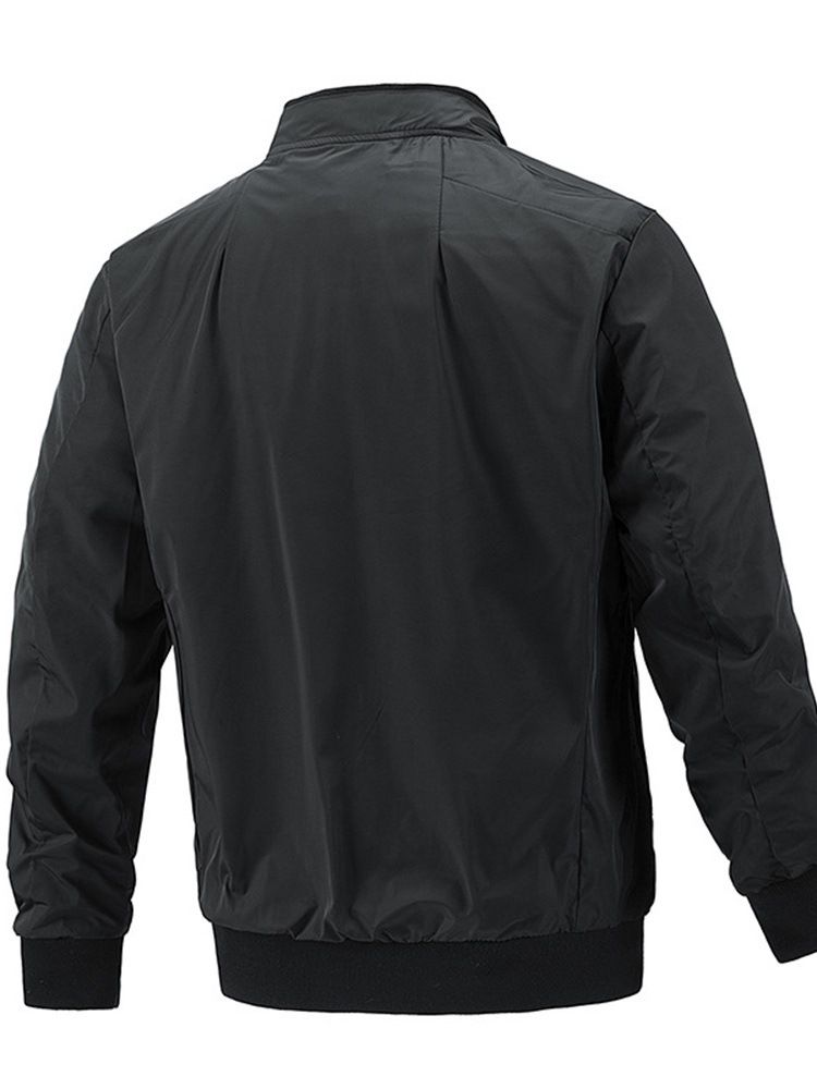 Patchwork Stativ Krage Vanlig Slim European Jacket