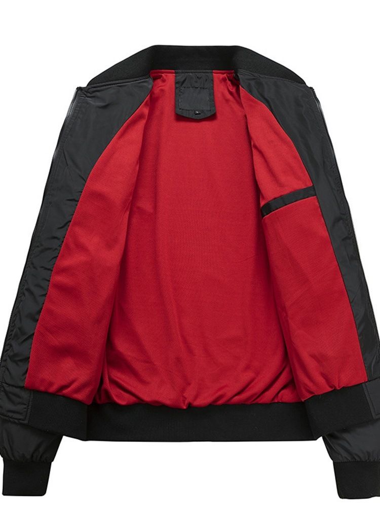 Patchwork Stativ Krage Vanlig Slim European Jacket