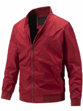 Patchwork Stativ Krage Vanlig Slim European Jacket