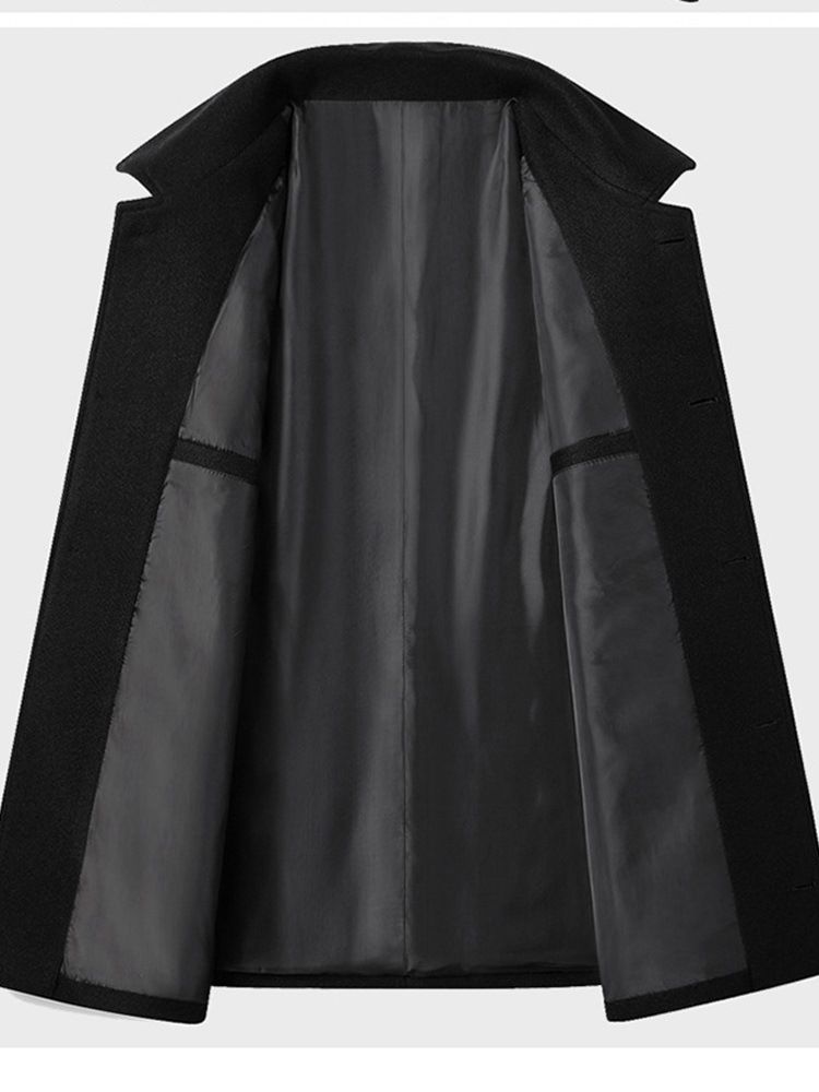 Plain Lapel Pocket Enkelknäppt Casual Jacka
