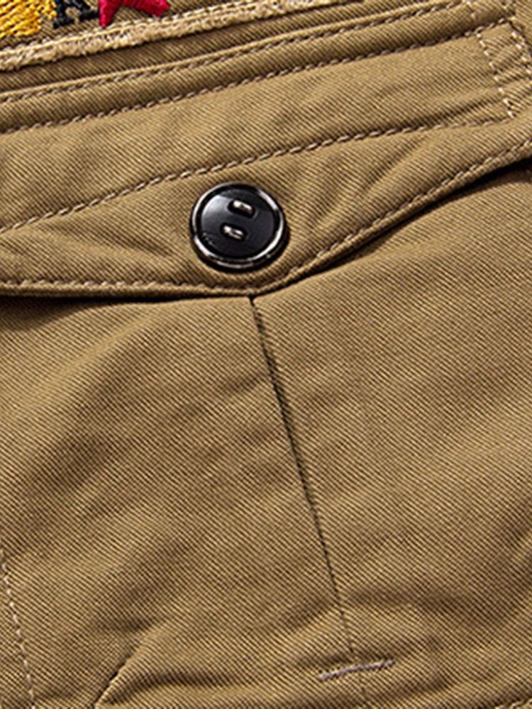 Plain Pocke Avtagbar Huva Mäns Tjocka Casual Coats Jacka