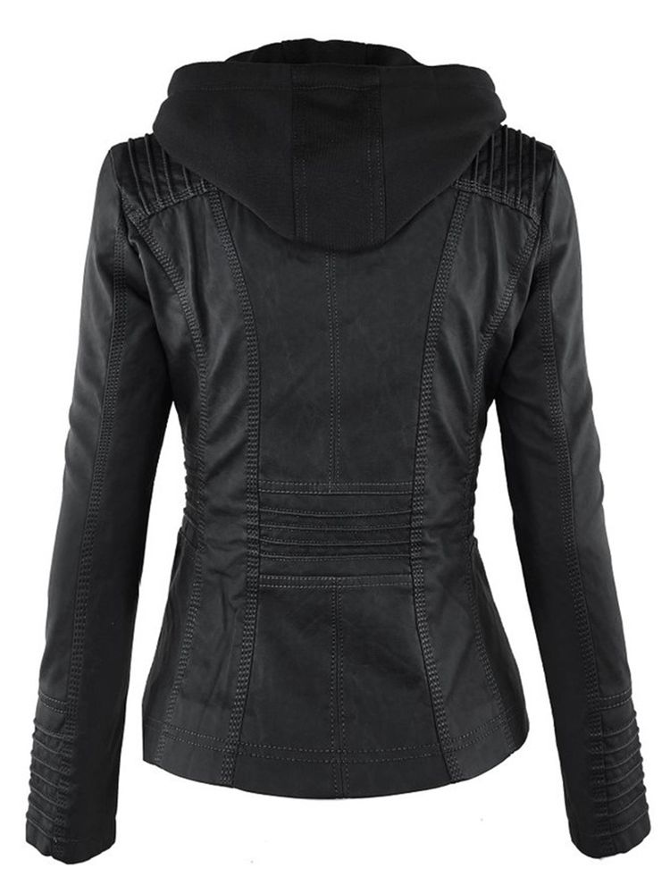 Plus-Size Slim Dubbellagers Huva Damjacka