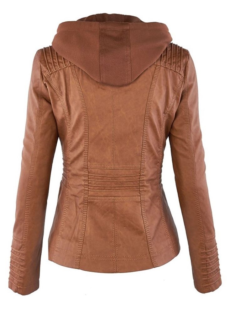 Plus-Size Slim Dubbellagers Huva Damjacka