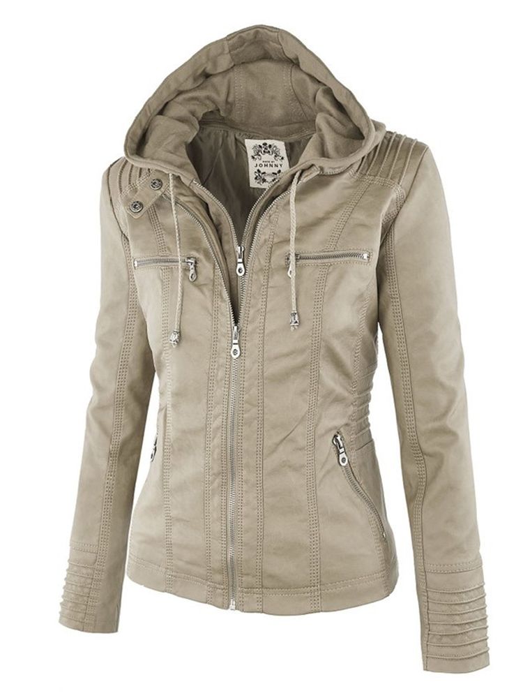 Plus-Size Slim Dubbellagers Huva Damjacka
