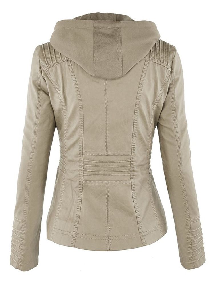 Plus-Size Slim Dubbellagers Huva Damjacka
