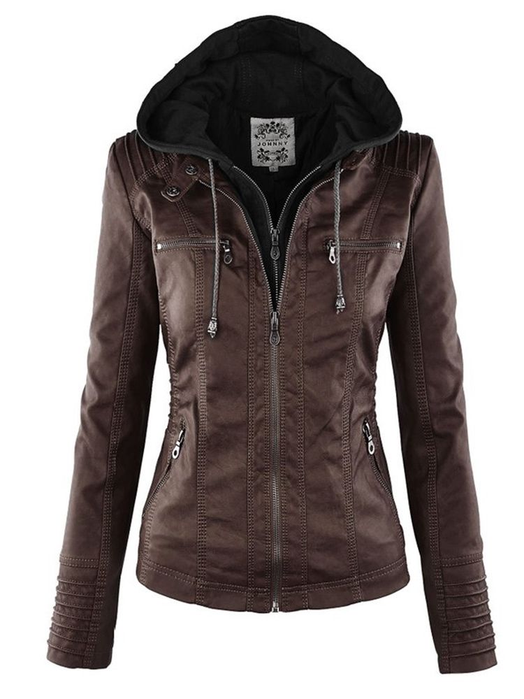 Plus-Size Slim Dubbellagers Huva Damjacka