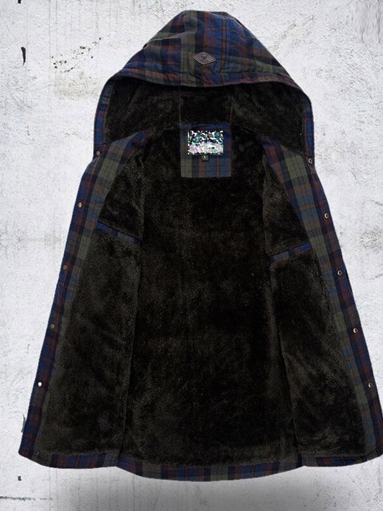 Pocket Fleece Huva Enkelknäppt England Jacka