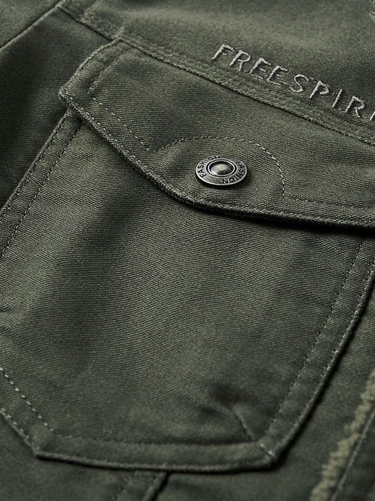 Pocket Fleece Lapel European Loose Jacket