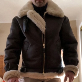 Pocket Lapel Fleece Dragkedja Rak Jacka
