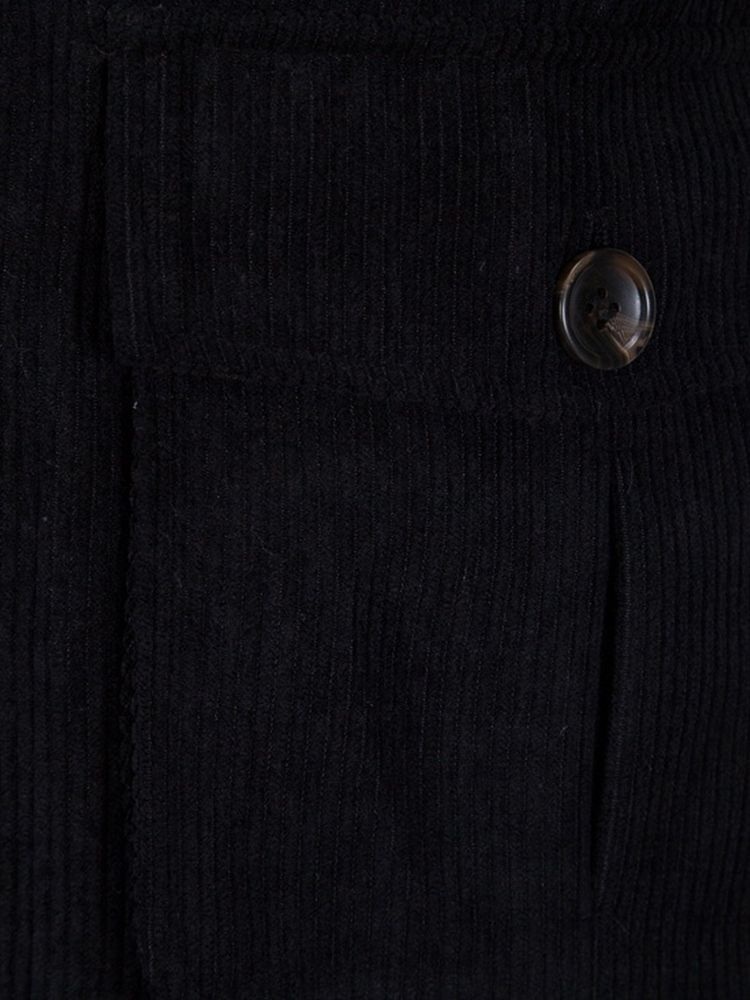 Pocket Plain Lapel Enkelknäppt Höstjacka