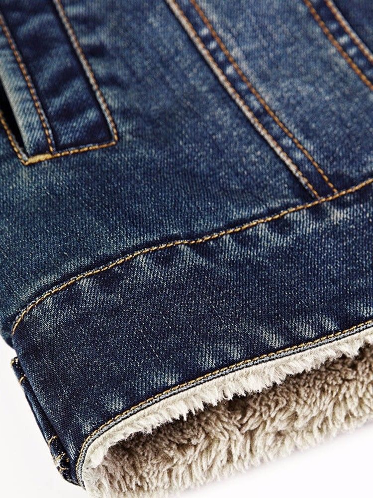 Pocket Plain Lapel Enkelknäppt Vinterjacka För Kvinnor